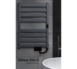 Полотенцесушитель INDIGO Oktava Slim 5 electro 80/50 таймер, скрытый монтаж, универсальное подключение R/L LСLOKS5E80-50MGRt 