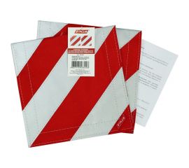 Комплект флажков со световозвращающей лентой для буксировочных ремня/троса 2шт, красный Tplus T001830 