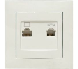 Розетка EKF валенсия RJ-45 RJ11 2-местная белая PROxima EWK02-035-30 