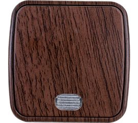 1-клавишный выключатель с индикатором EKF ОП Минск 10А тёмное дерево SQEGV10-121-40 