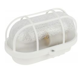 Светильник ЭРА НБП 0160002 с решеткой Евро пластик/стекло, IP53, E27, max 60Вт, 184x115x90, овал, белый Б0052015 