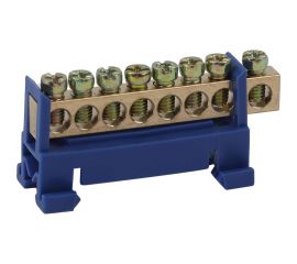 Шина ЭРА N "Ноль" NO-222-76-1 в изоляторе типа стойка ШНИ 6x9-8-Д-Синий Б0044124 