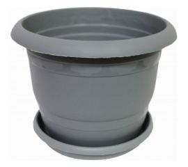 Кашпо Ангора 5 л, с поддоном, антрацит А5231ант 