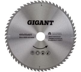 Твердосплавный диск по дереву и ДСП 400x50x60Т, 60 зубьев Gigant G-110917 