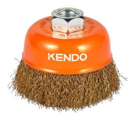 Щетка чашечная с гофрированной проволокой 75 мм, М14 KENDO 76002629 