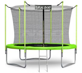 Батут Atlas Sport 312 см со внутренней сеткой и лестницей GREEN 2071000403113 
