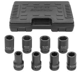 Набор головок ударных глубоких 6-гранных 8 шт, 22, 24, 27, 30, 32, 36, 38, 41 мм, 1, в кейсе f-8081-5mpb Forsage 54608 