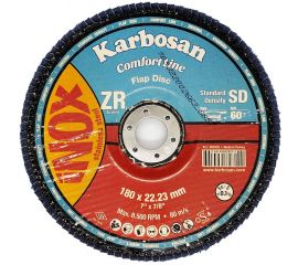 Диск лепестковый INOX 180х22 мм низкой плотности Karbosan 82820 