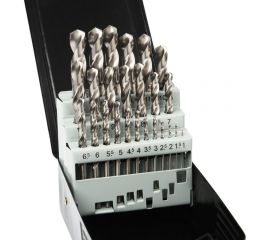 Набор сверл по металлу HSS-G 25 шт, 1-13 мм x 0.5 мм, DIN 338, шлифованные D.BOR D-TD-338-HSS-MS1-25 