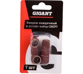 Наждачный бандаж и штифт набор 7 шт, 12.7x12.7 мм Gigant GBEP7 