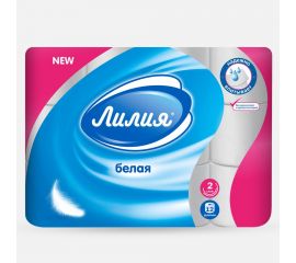 Туалетная бумага Лилия 2слоя 12рулонов 5407 