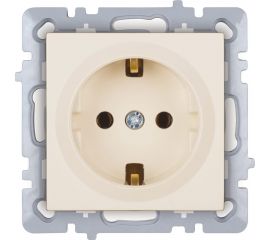 Механизм 1-местной розетки Nilson СУ с заземлением, moda-advantage кремовый, 20122417 