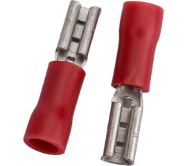 Плоский изолированный наконечник KLR RRD-1288 с манжетой мама 2,8x0,8 Красный НУ=100шт 6501288 