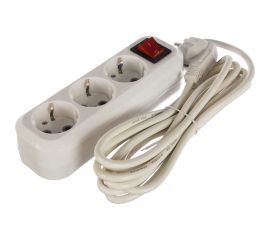 Удлинитель Smartbuy 3 гнезда 3 метра 16А/3,5кВт с выкл. и заземлением ПВС 3х1,0 SBE-16-3-03-ZS 
