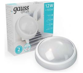 Светодиодный светильник Gauss D176х76 12W 990lm 4000K ECO 2.0 круг с микроволновым сенсором 142411212-S 