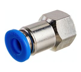 Фитинг цанговый прямой с внутренней резьбой 1/8F для трубки диаметром 6 мм SHPI PCF 06-R01 