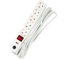 Сетевой фильтр-удлинитель Grisard Electric белый 5 розеток 5 метров GRE-017-1505 