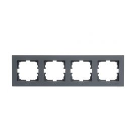 4-ая горизонтальная рамка Lezard VESNA без вставки, графит 742-3400-149 
