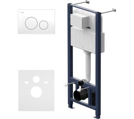 Инсталляция для подвесного унитаза с пневмоклавишей AM.PM Pro L пластик, белый I012704.9001 