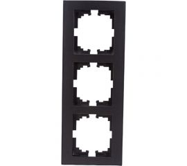 3-ая горизонтальная рамка Lezard RAIN цвет черный графит матовый 703-4141-148 