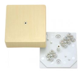 Распределительная коробка HEGEL ОП 75х75х30мм с клеммником сосна КРК2702 0201-И 