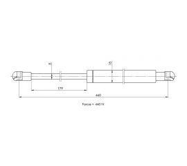 Амортизатор крышки багажника для автомобиля Peugeot 308 хетчбэк TRIALLI GS 2022 