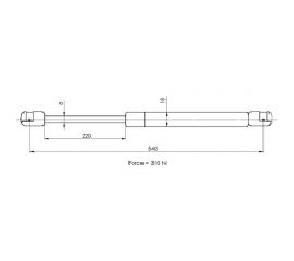 Амортизатор капота для автомобиля Opel Astra H TRIALLI GS 2107 