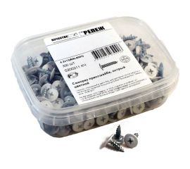 Саморез с прессшайбой Качественный крепеж белый 4,2х13 острый 300 шт 0200211 КЧ 