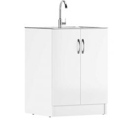 Тумба Домино под нержавеющую мойку 60x50 белый D6050BL 