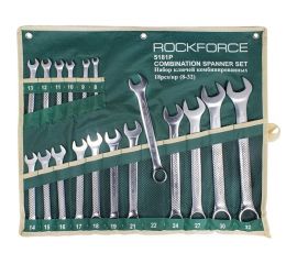 Набор комбинированных ключей ROCKFORCE 18 предметов, на полотне RF-5181P 