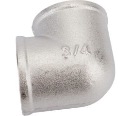 Угольник STI латунный Ду20 (3/4") Ру16 ВР/ВР никелированный D270-05007 