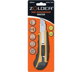 Технический нож ZOLDER Master с самозарядными лезвиями, 18 мм, 8 лезвий 7006 
