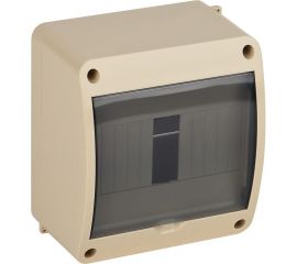 Щиток открытой проводки Рувинил Тусо на 6 модулей с вертикальной дверцей 140x125x85 мм бежевый 68306БЖ 