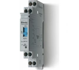 Выходной модуль Finder Авто./Выкл./Вкл.., 1 перекидной контакт 10А, = 24В AC/DC, 192100240000 