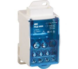 Распределительный блок на DIN-рейку IEK РБД-500А RBD-500 