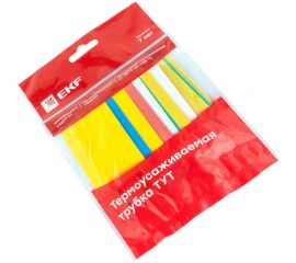 Термоусаживаемая трубка EKF ТУТ 30/15 набор: 7 цветов по 3 шт. 100 мм PROxima tut-n-30 
