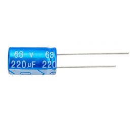 Электролитический конденсатор JB Capacitors 220мкФ, 63В, -55/105C, 10x16мм, JRB1J221M05001000160000BST-60 