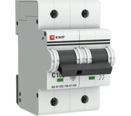 Автоматический выключатель EKF 2P 100А 15кА ВА 47-125 PROxima SQmcb47125-2-100C 