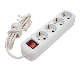 Сетевой удлинитель ПЕРЕСВЕТ+ с заземлением на 4 гнезда с переключателем шнур ПВС 3*0,75 2м 4620003921865 