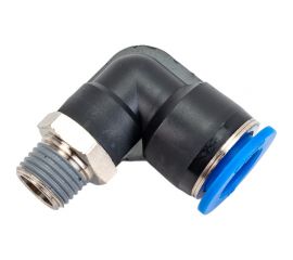 Фитинг цанговый угловой с наружной резьбой 1/4M для трубки диаметром 12 мм SHPI PL 12-R02 