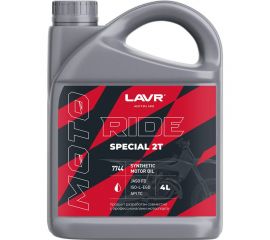 Моторное масло MOTO RIDE SPECIAL 2Т FD, 4 л LAVR Ln7744 