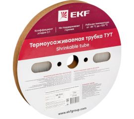 Термоусаживаемая трубка EKF ТУТ 12/6 прозрачная рулон PROxima tut-12-tr 