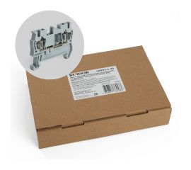 Самозажимной 2-проводной проходной зажим STEKKER ЗНИ - 4,0, JXB ST 4, серый LD552-1-40, 100шт в упаковке, 39952 