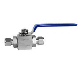 Шаровой кран Hy-Lok 105 серии из нержавеющей стали SS 316, проходной, 10мм - 10мм H1B-H-10M-PK-ML 