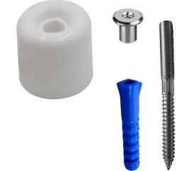 Демпферный ограничитель Левша 40x40, с крепежом, белый У4-9581.Б 