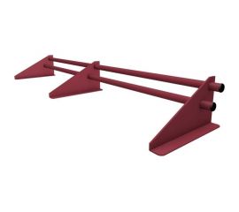 Универсальный трубчатый снегозадержатель ТАВРОС 20х3000 мм, полиэстер, глянец, RAL 3005 винно-красный 3001337 