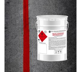 Дорожная акриловая эмаль ЗАГОРСКИЙ ЛАКОКРАСОЧНЫЙ ЗАВОД АК-511 Красная 10 кг ZLK06501 