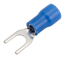 Вилочный изолированный наконечник REXANT 4.3мм 1.5-2.5кв.мм синий, 100 шт 08-0132 