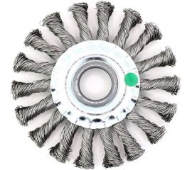 Щетка дисковая жгутовая 115x13x22.2 мм, ворс нержавеющая сталь 0.50 мм для УШМ 13-032 EuroBrush EB-DSS3 