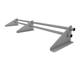 Универсальный трубчатый снегозадержатель ТАВРОС 20х3000 мм, полиэстер, глянец, RAL 7004 сигнальный серый 3001341 